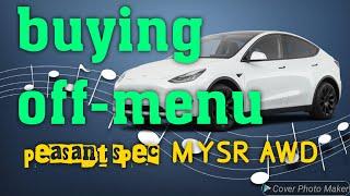 How to buy the Off Menu-Inventory Only-Tesla Model Y AWD Standard Range in 2023